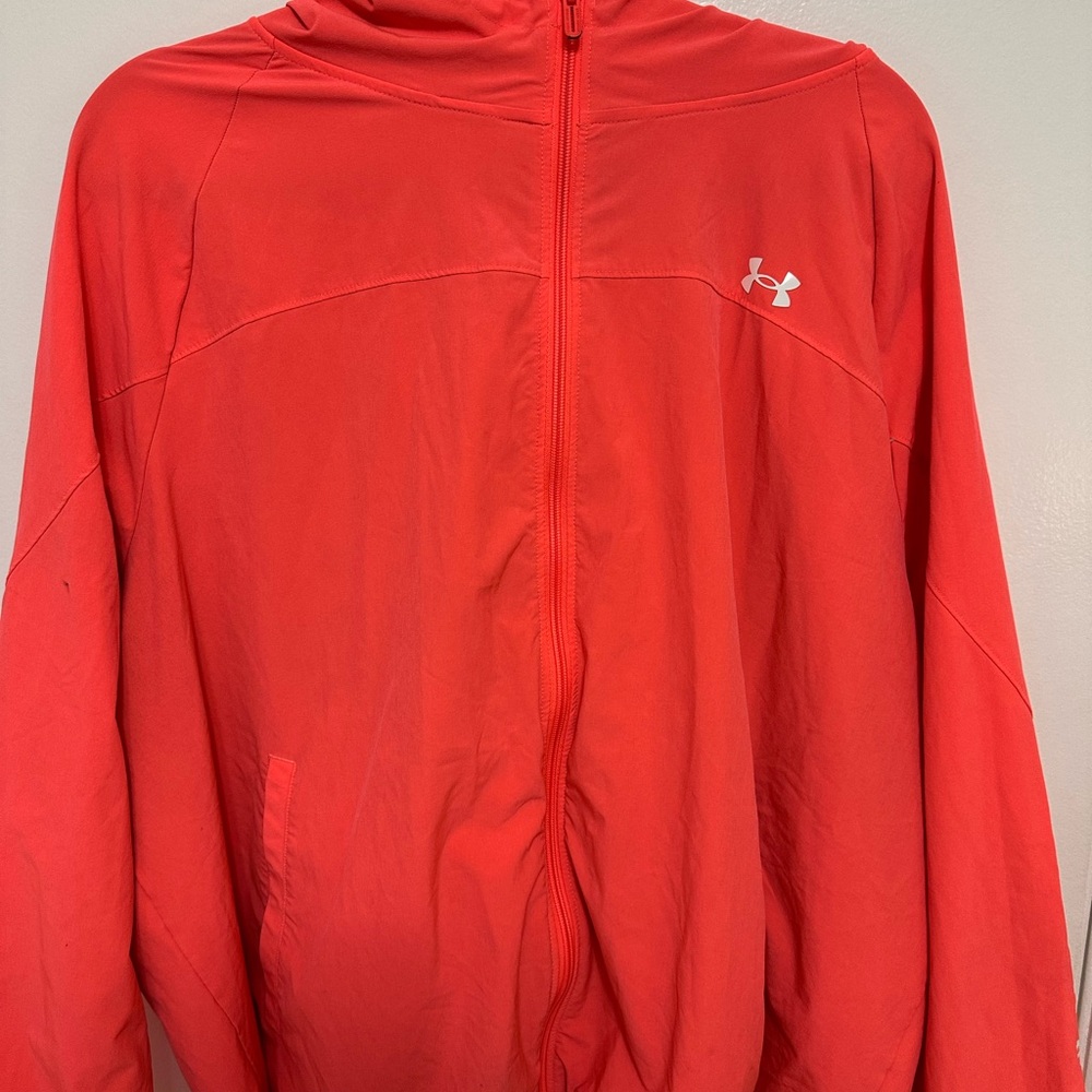 Under Armour Orange lightweight Full-Zip running jacket